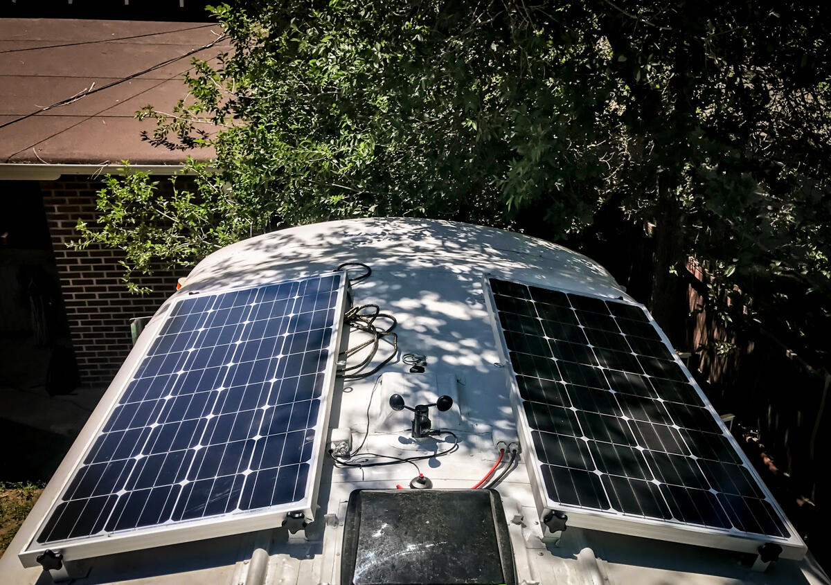 Solar Panels Mounted on the Roof