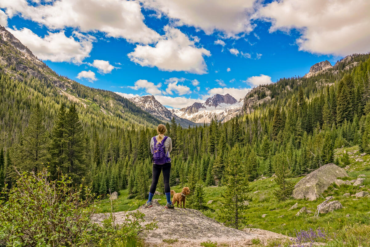 hiking, sawtooth mountains, stanley, idaho, redfish lake