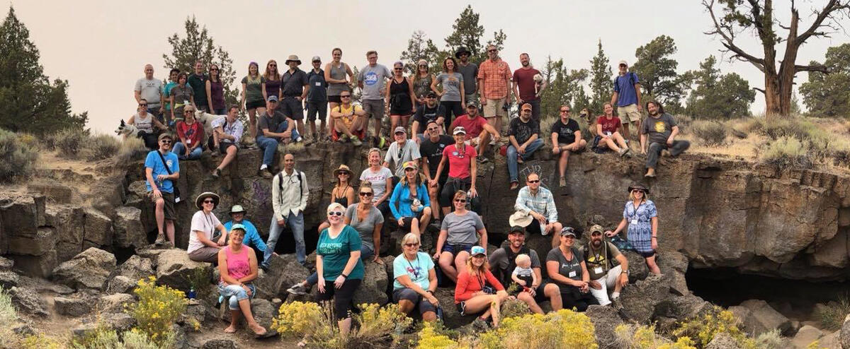 Lava caves group photo