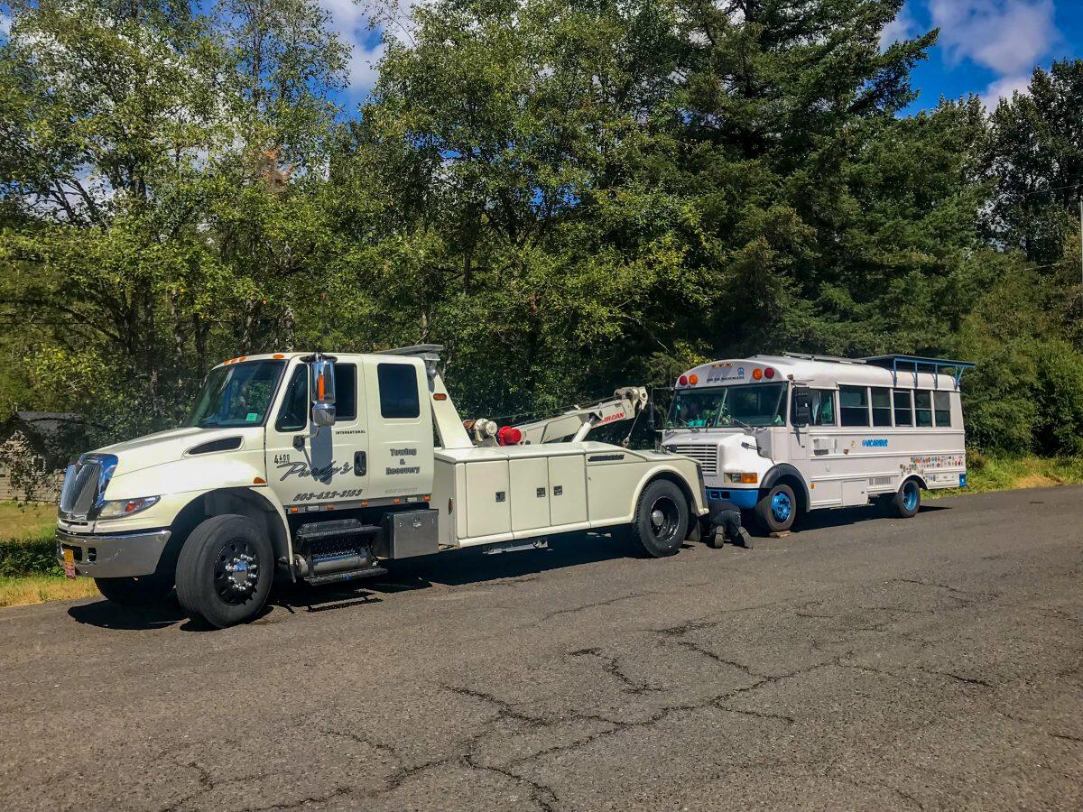 bus towing, breakdown, good sam roadside assistance